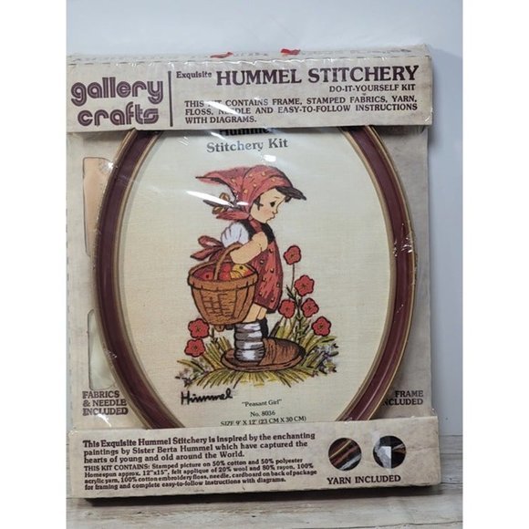 Gallery Craft Hummel Stitchery Peasant Boy and Peasant Girl NEW DIY Needlecraft - Picture 12 of 12